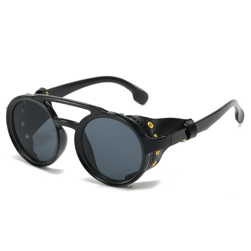 Men'S Fashion Round Glasses - Occhiali da Sole Retrò Anti-UV per