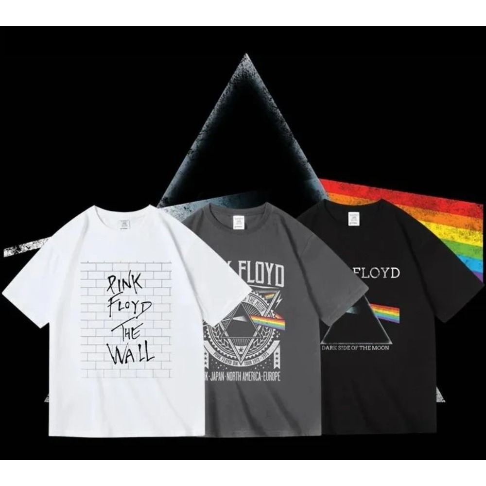 Men'S Fashion Pink Shirt - T-shirt Pink Floyd The Moon Album,