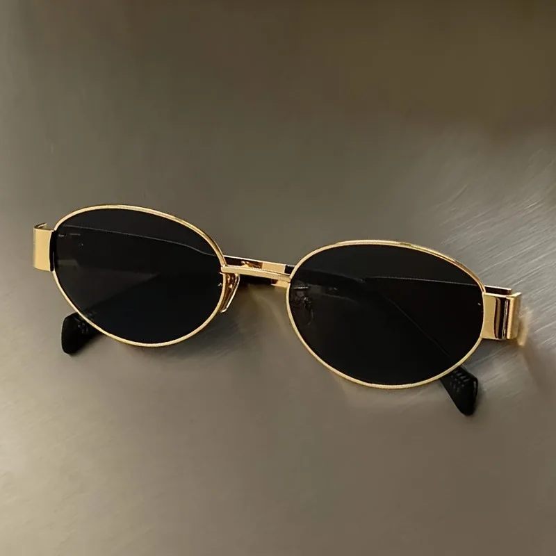 Men'S Fashion Round Glasses - Occhiali da Sole Ovali Trendy per