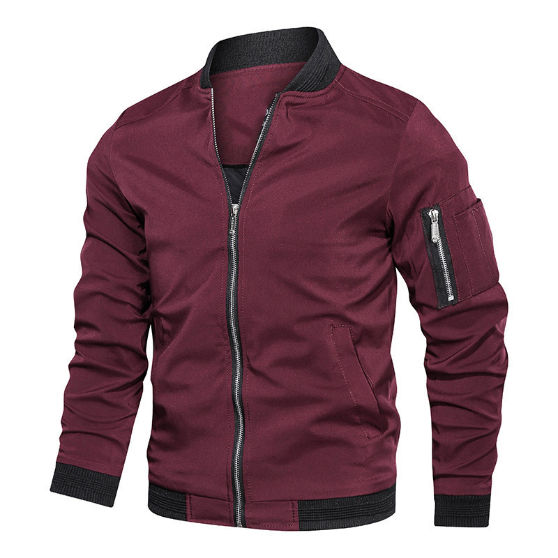 Mens Fashion Bomber Jacket - Giacca antivento da uomo primavera autunno,