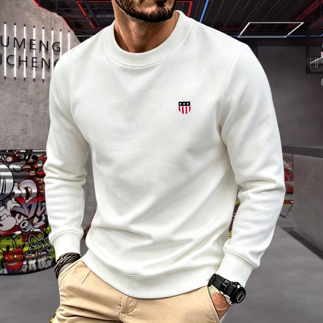 Men'S Fashion Brand - T-shirt da uomo a maniche lunghe