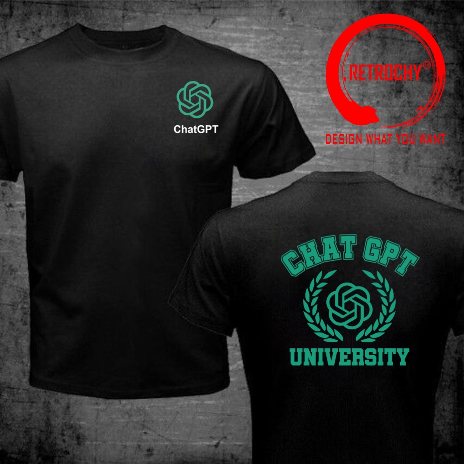 Men'S Fashion University - Maglietta con Design Divertente ChatGPT University