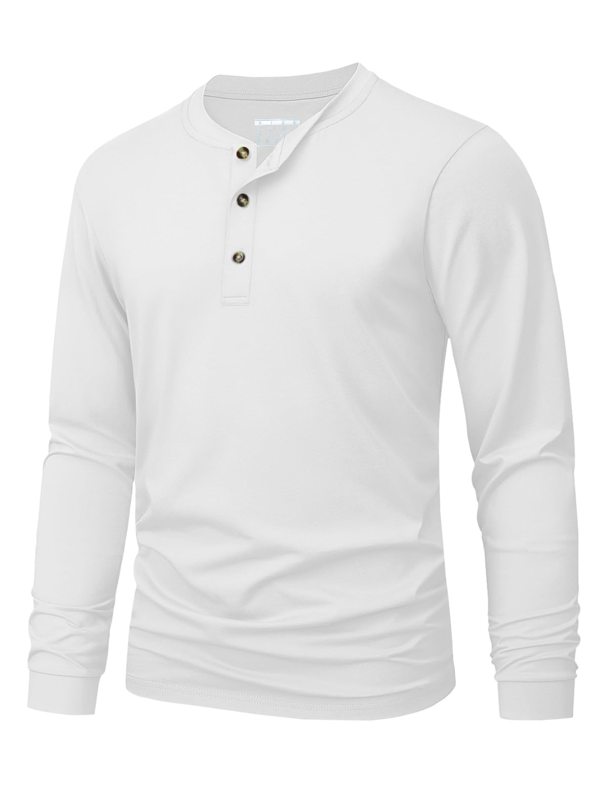 Men'S Fashion Clothing - T-shirt Henley da uomo, tinta unita,