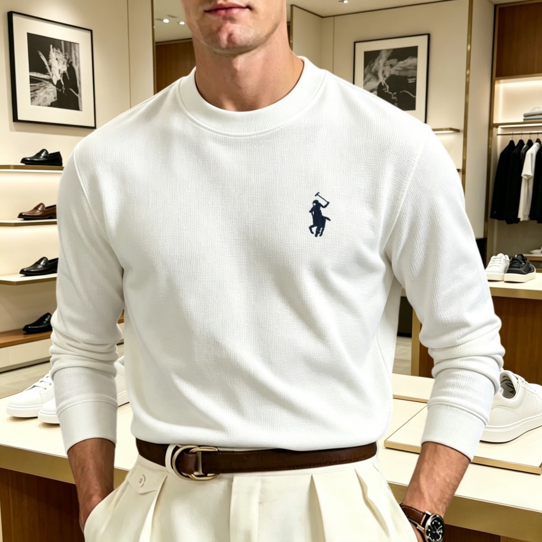 Men'S Fashion Brand - T-shirt da uomo a maniche lunghe