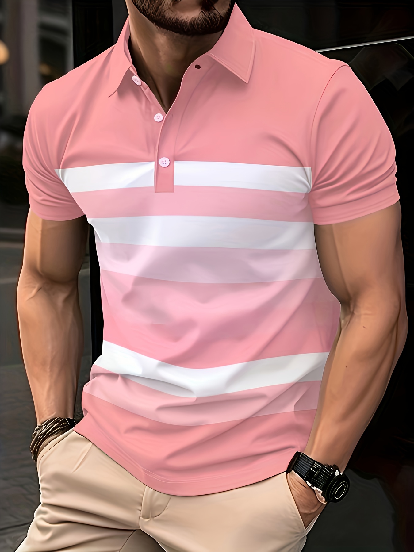 Camicia Estiva da Uomo a Manic - Men'S Fashion Pink Shirt recensione e prezzo