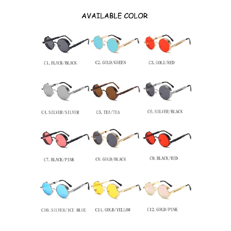 Occhiali da Sole Steampunk in  - Men'S Fashion Round Glasses recensione e prezzo