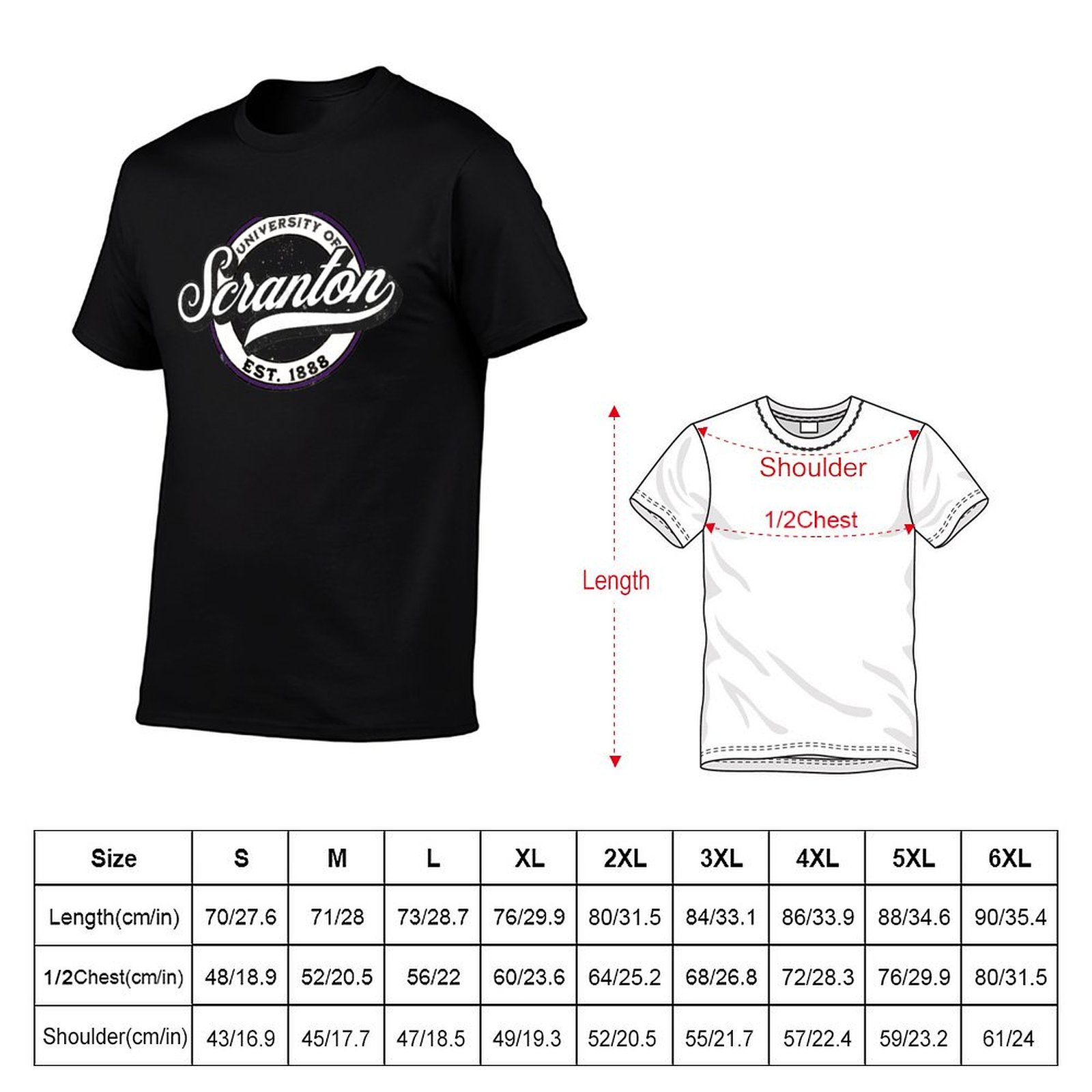 T-shirt dell'Università di Scr - Men'S Fashion University recensione e prezzo