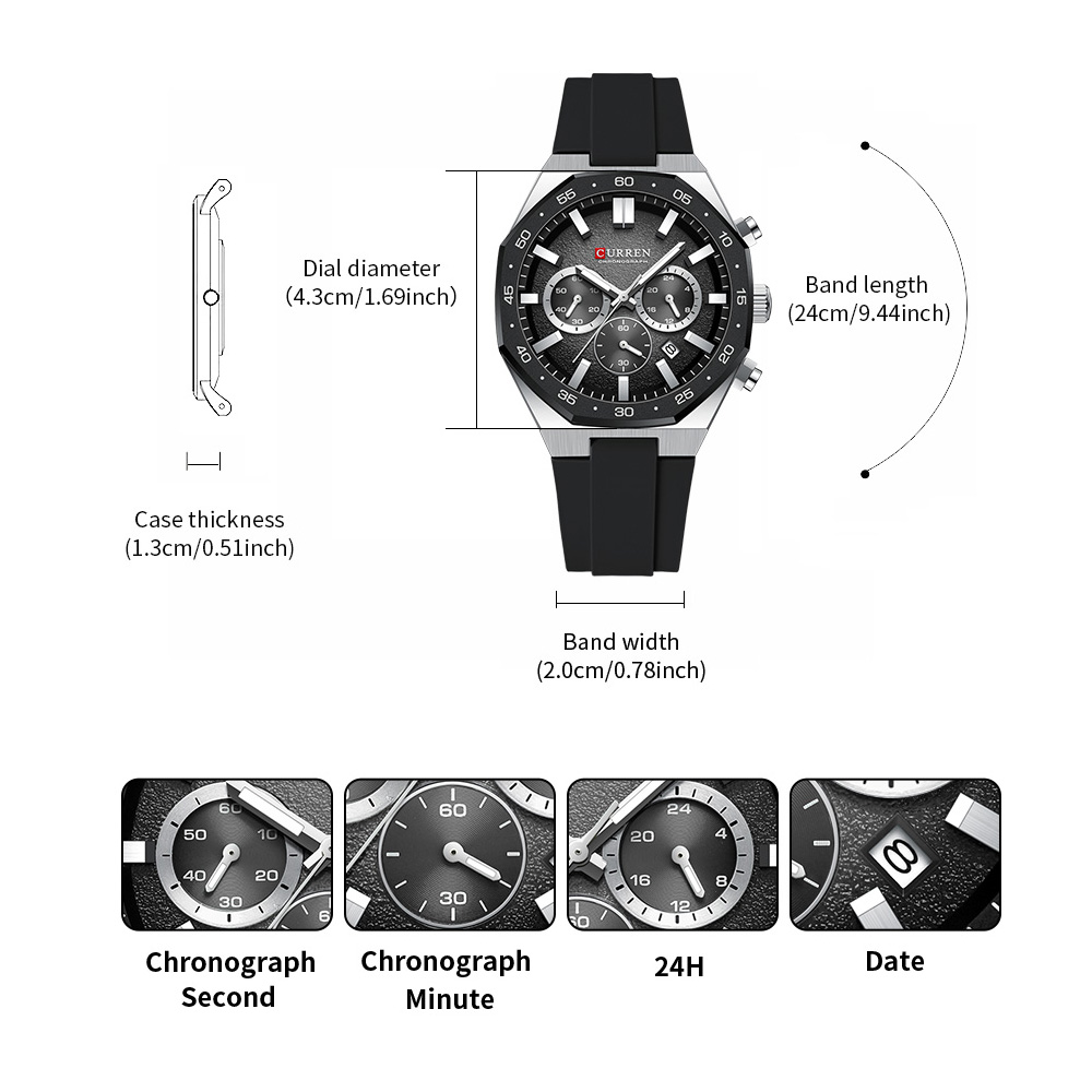 CURREN Orologio Sportivo da Uo - Belt Mens Fashion recensione e prezzo