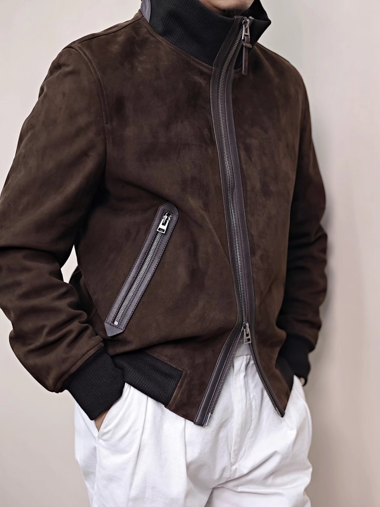 Giacca da uomo in vera pelle c - Mens Fashion Bomber Jacket recensione e prezzo