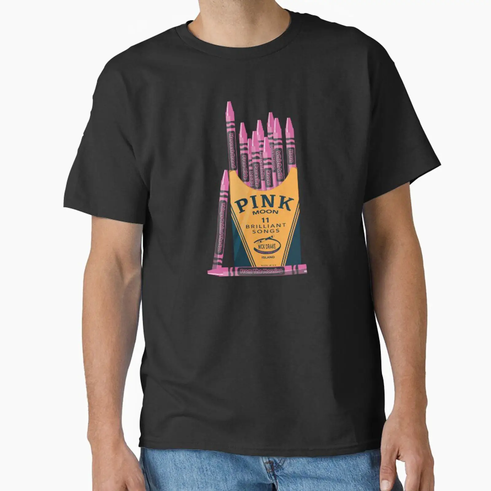 Maglietta classica Nick Drake  - Men'S Fashion Pink Shirt recensione e prezzo